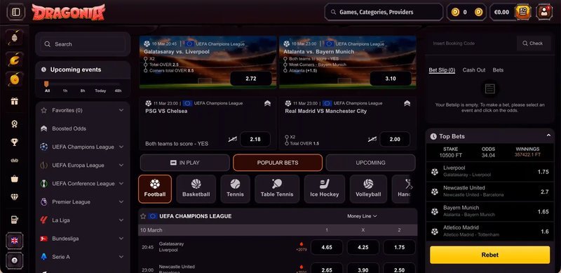 Découvrez le Monde de l'Excitation au Casino Dragonia en Ligne en France